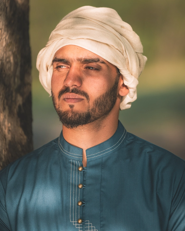 blue color kurta for men