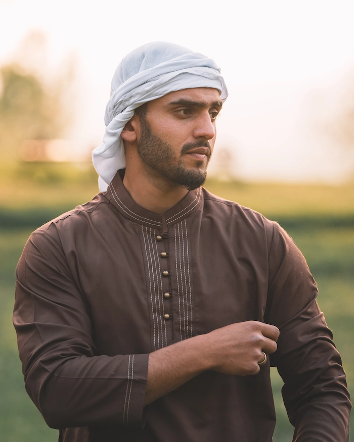 brown color kurta for men