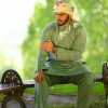 green kurta for men
