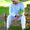 blue simple kurta pajama