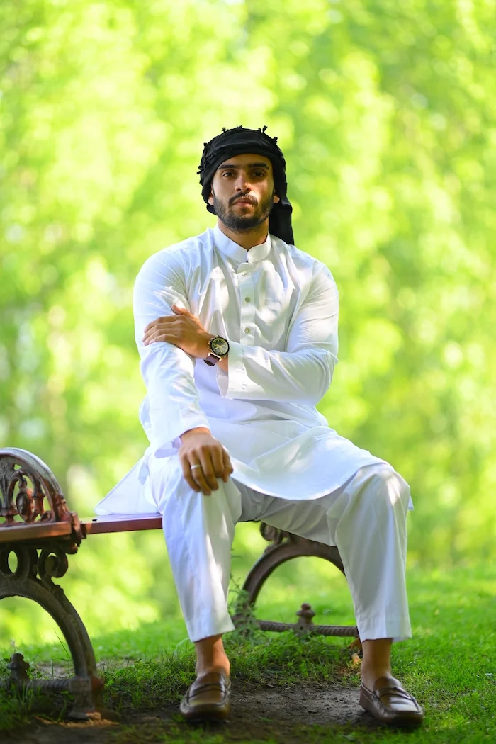 white cotton kurta for men