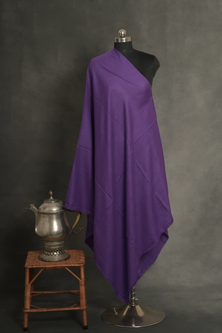 gi certified purple pashmina shawl