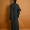 black modest wear dress