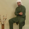 olive green kurta for men