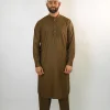 premium brown kurta with pajama for men