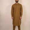 brown kurta pyjama