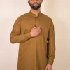 celebrity brown kurta