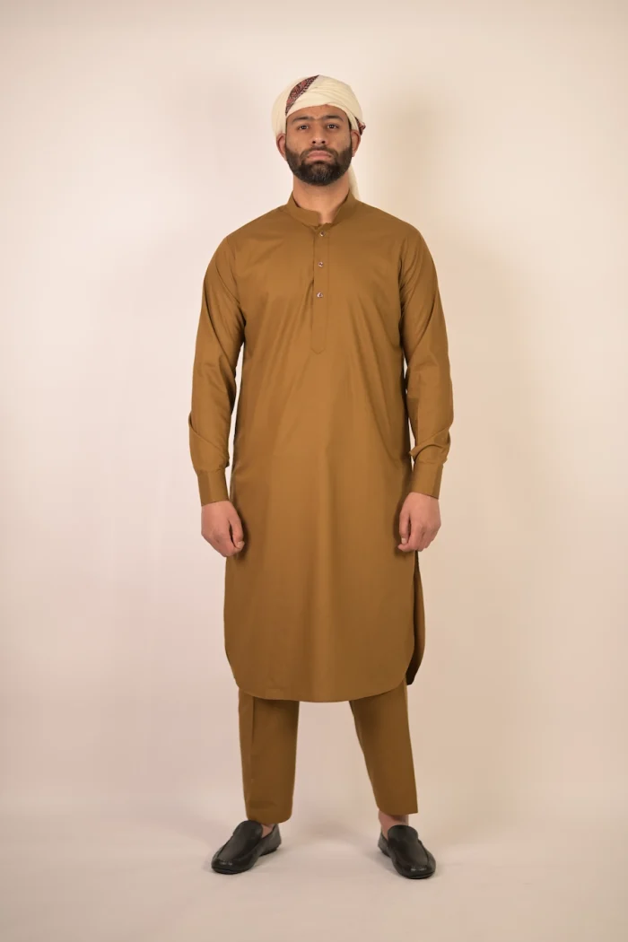 brown kurta