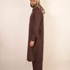 brown kurta for men