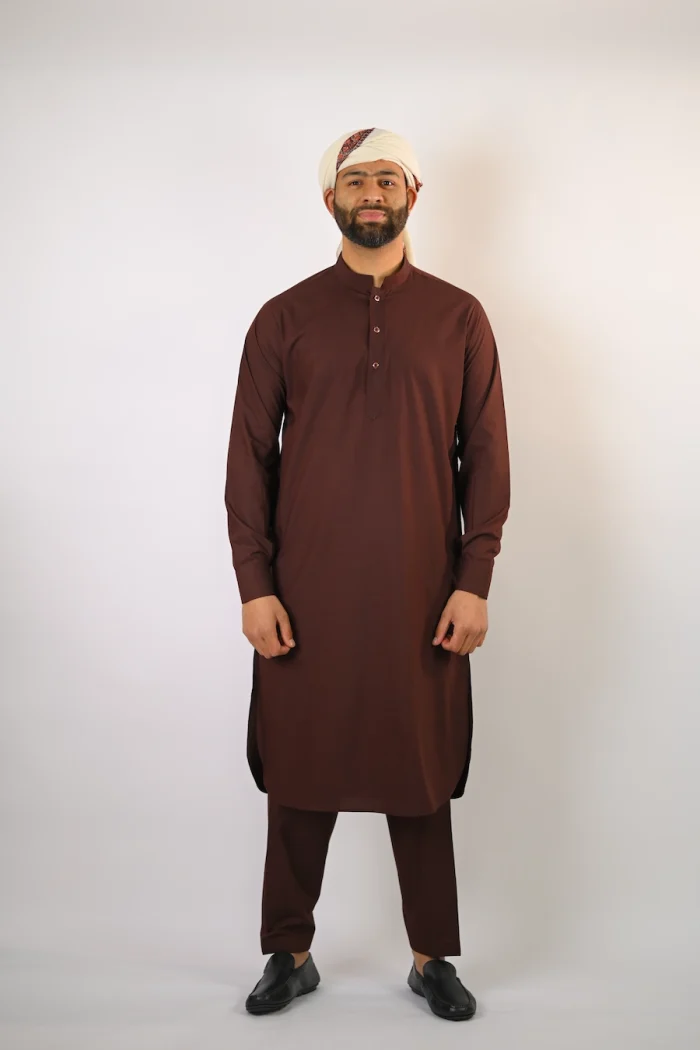 designwear brown kurta with pajama