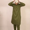 premium green simple kurta