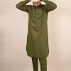 olive green kurta pajama