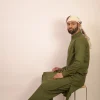 green simple kurta