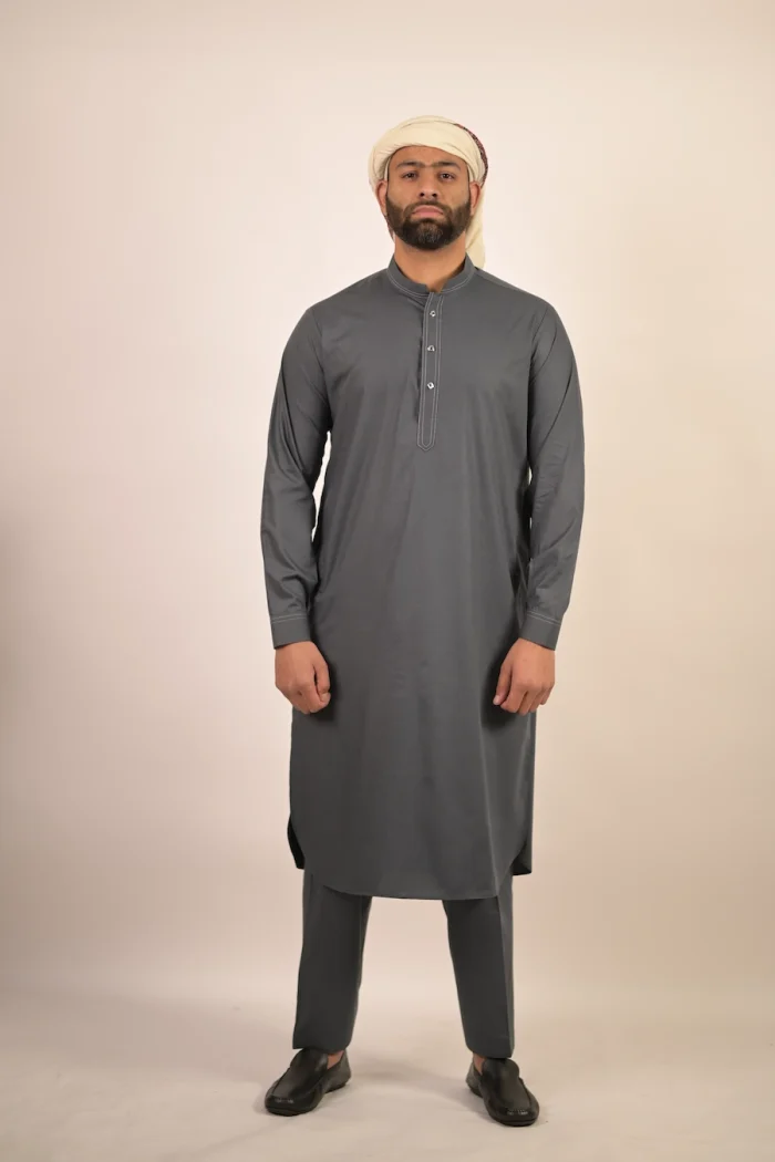 grey pathani kurta
