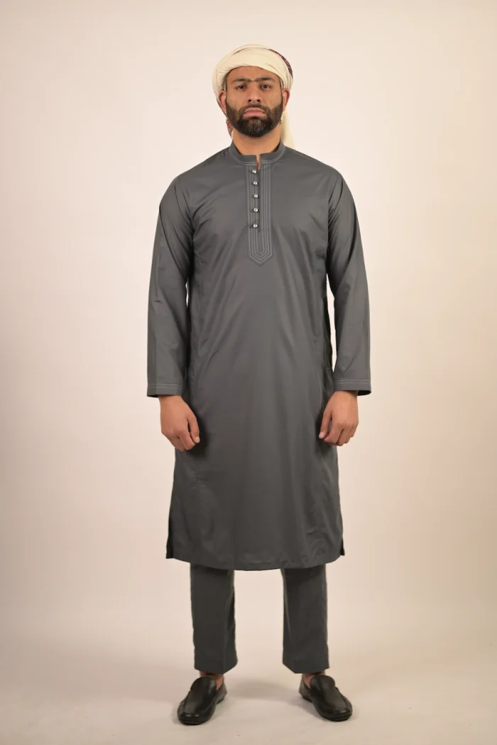grey kurta pyjama