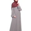 grey abaya for women