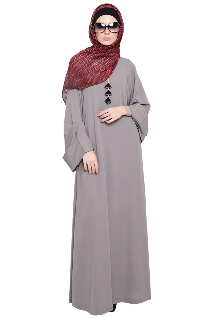 grey abaya