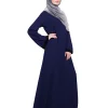 blue modest wear abaya