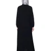 black simple abaya for females
