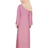pink abaya by baraqah