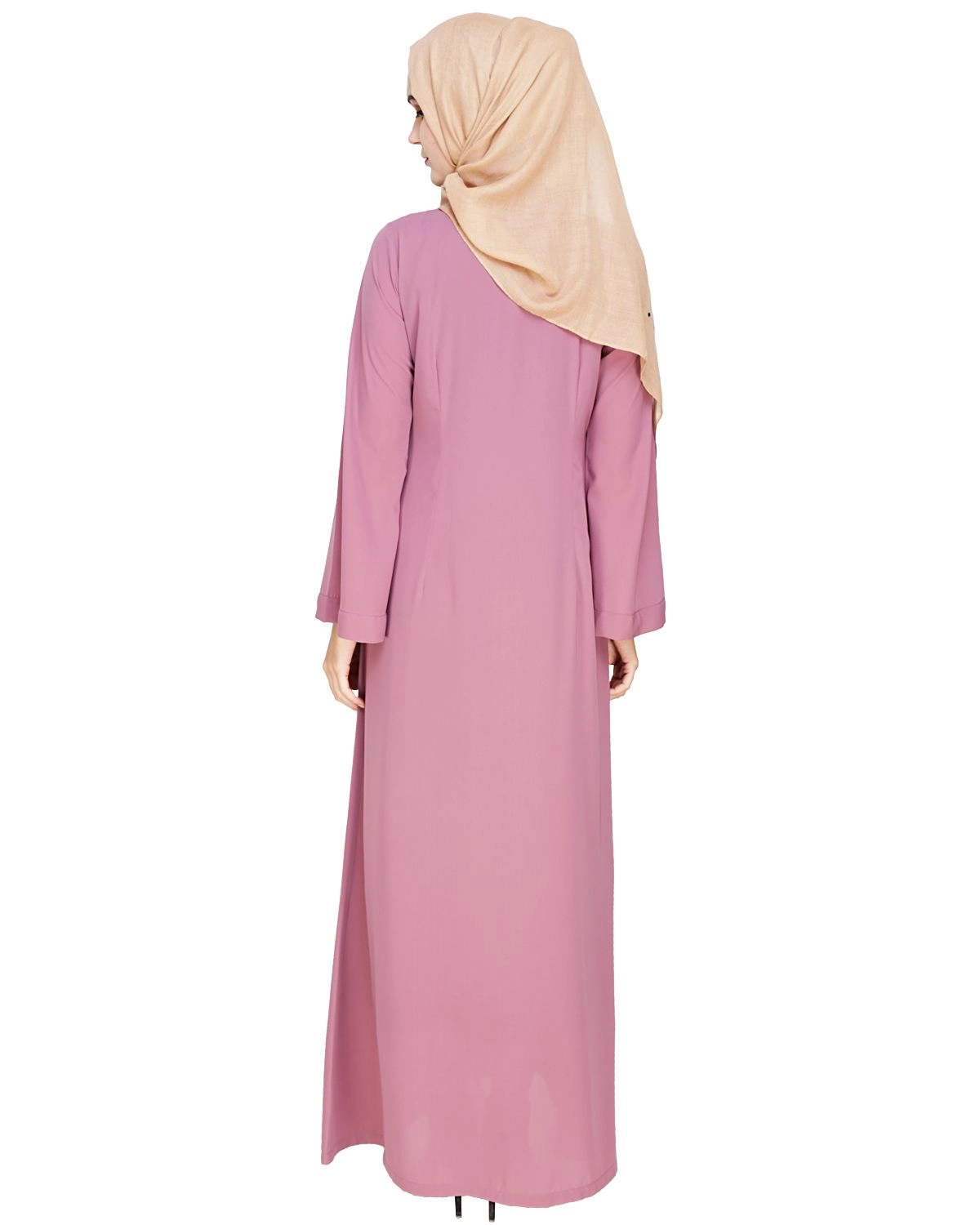pink abaya by baraqah