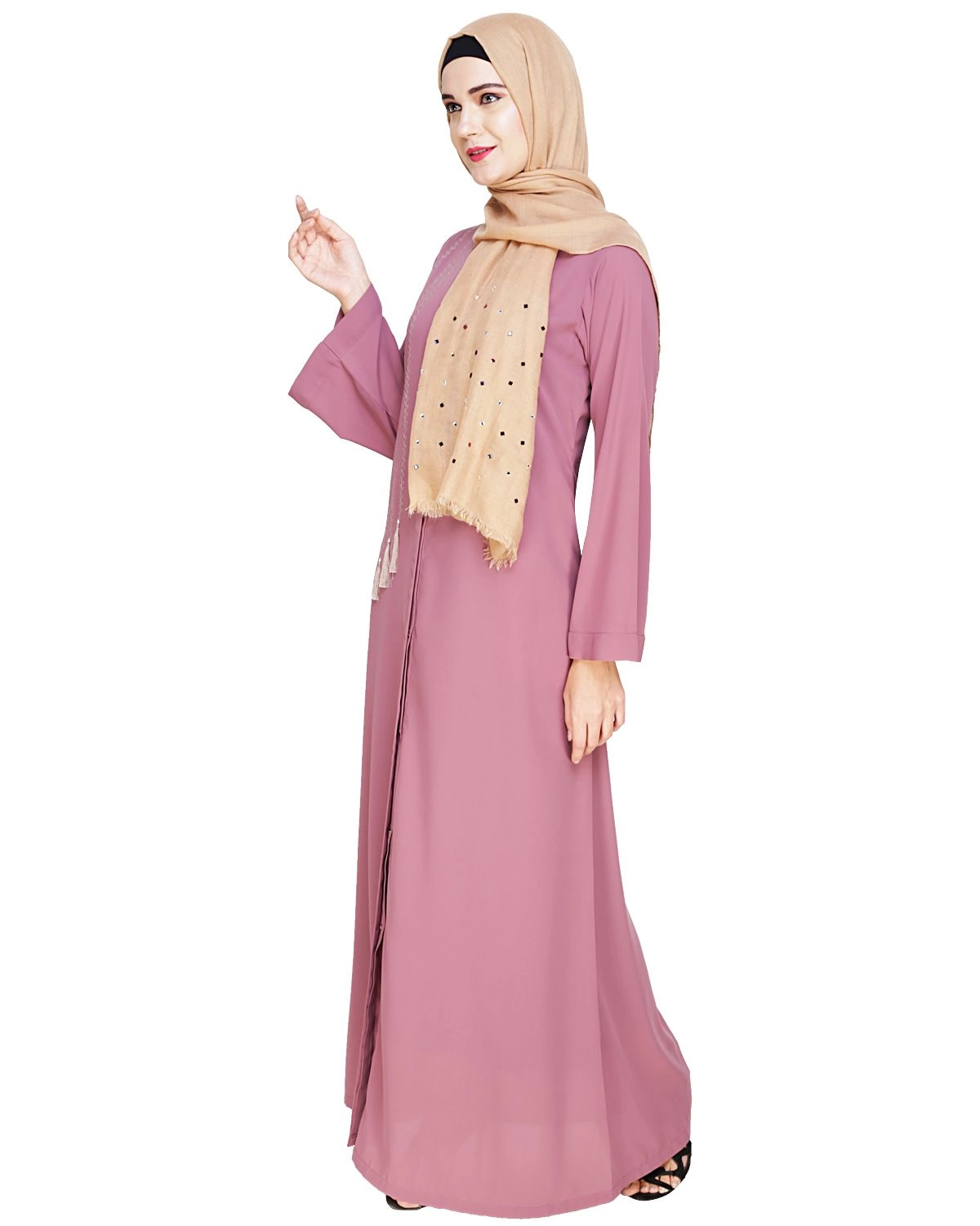 pink abaya for girls