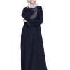 metal embroidery abaya for girls