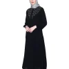 black simple abaya for women