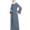 grey modest wear abaya