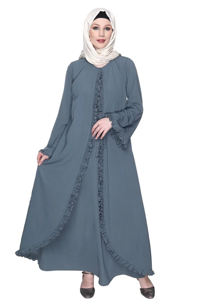 grey abaya