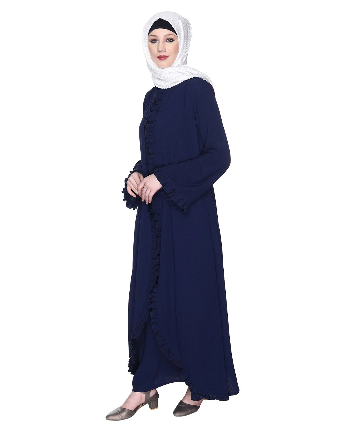 blue abaya by baraqah