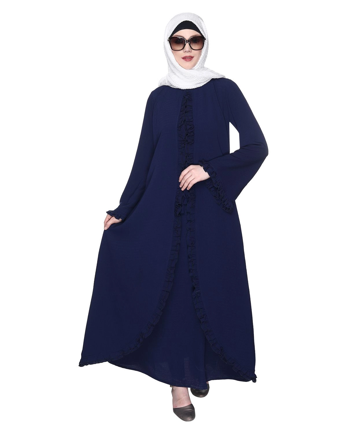 blue elegant abaya