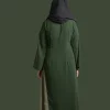 green casual abaya for girls