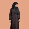 brown abaya with belt for women