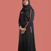 red sports wear abaya