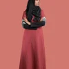 red sports wear abaya