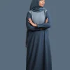 blue abaya