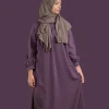 purple modest wear abaya