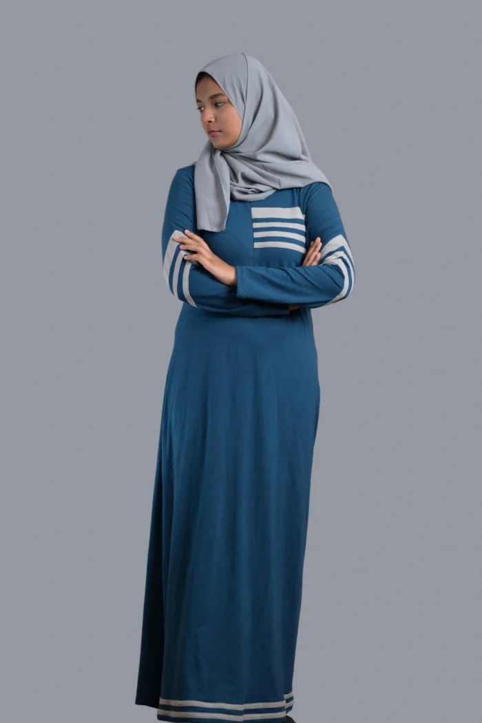 blue sportswear abaya