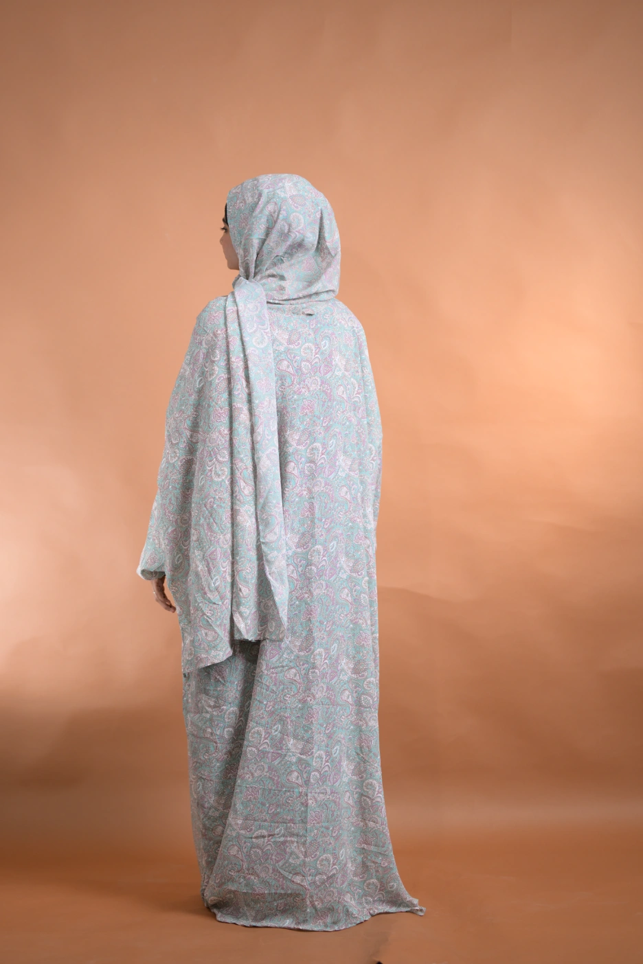 mint floral abaya for females