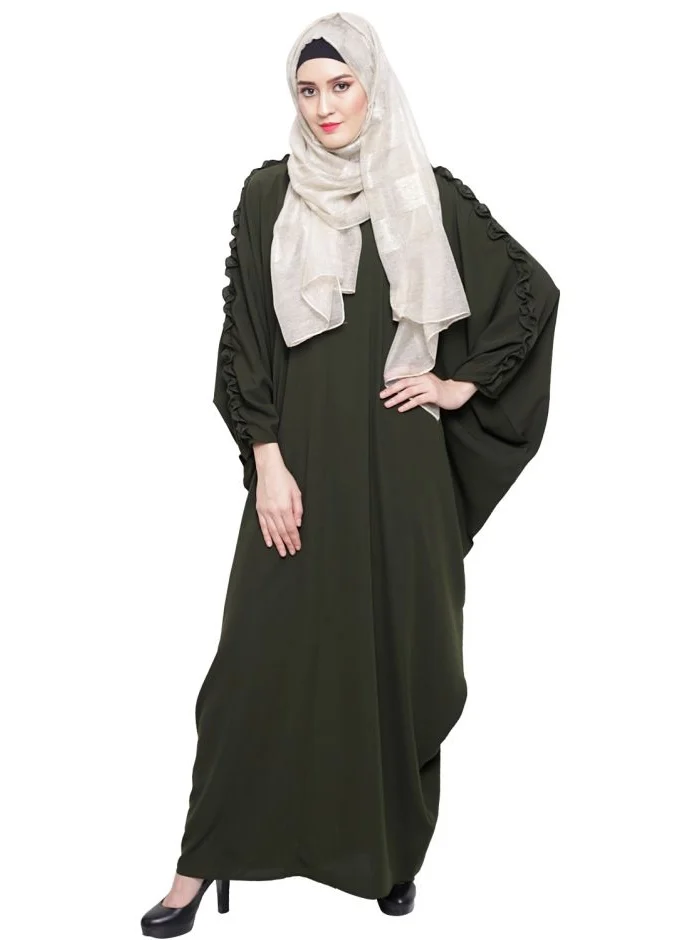 olive green kaftan dress