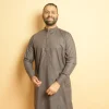 grey kameez shalwar by baraqah