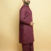 maroon kameez shalwar by baraqah