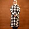black check cashmere feran for females