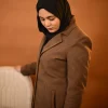 brown over coat for ladies