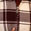 maroon check pheran for ladies