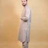 tea pink winter kurta pajama for men