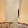 beige winter kurta pajama for men