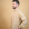beige winter kurta pajama for boys