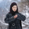 warm coat style winter abaya for ladies